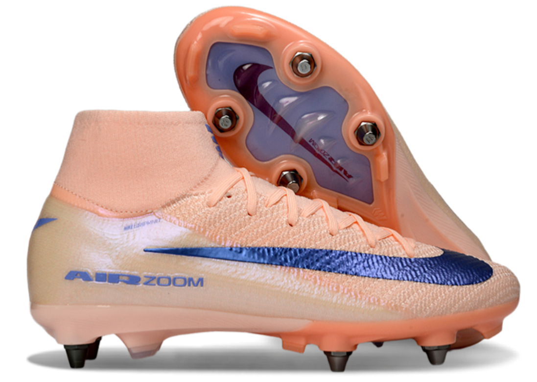 Guayos Mercurial Air Zoom Naranja Azul Aluminio Bota