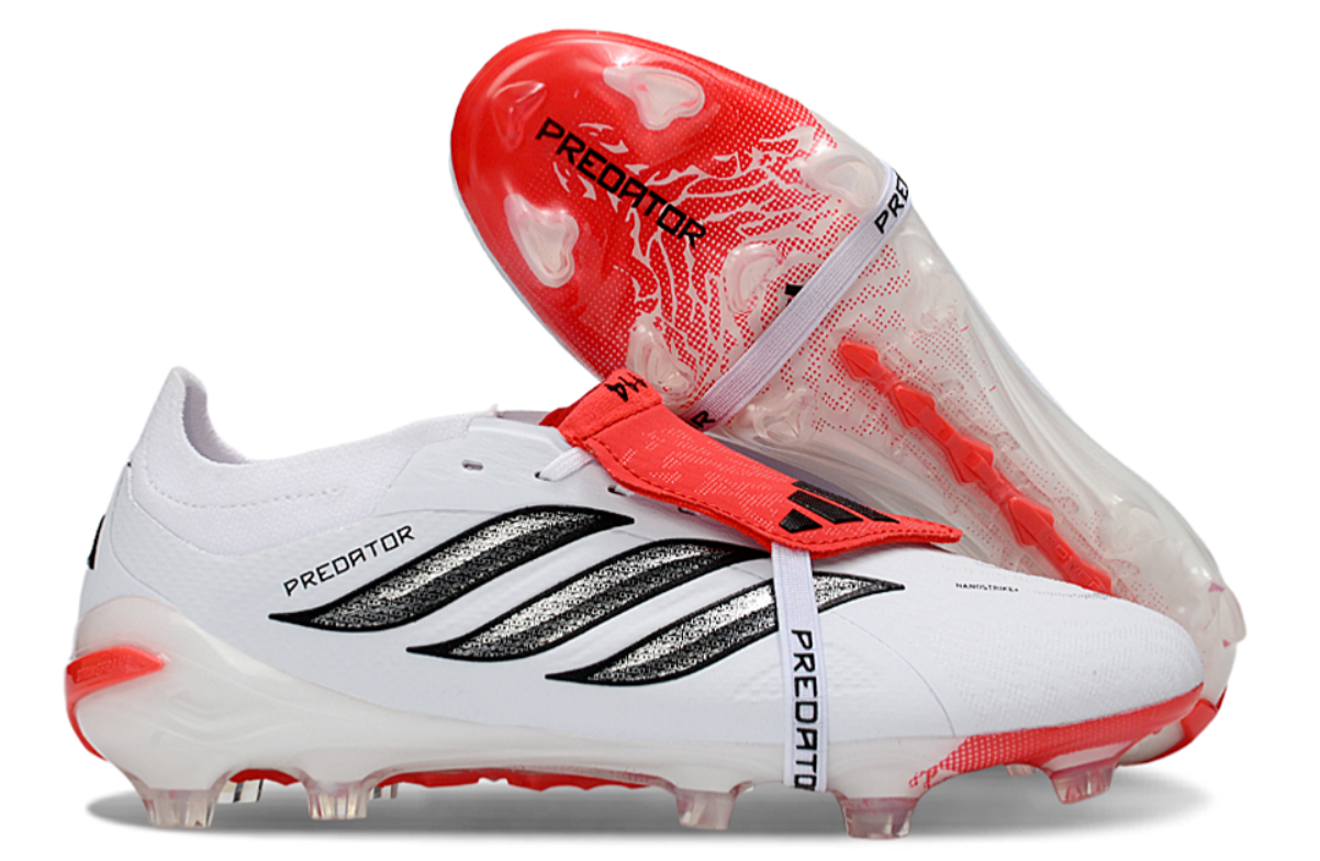 Guayos Predator Powerspine Blanco Rojo Lengüeta