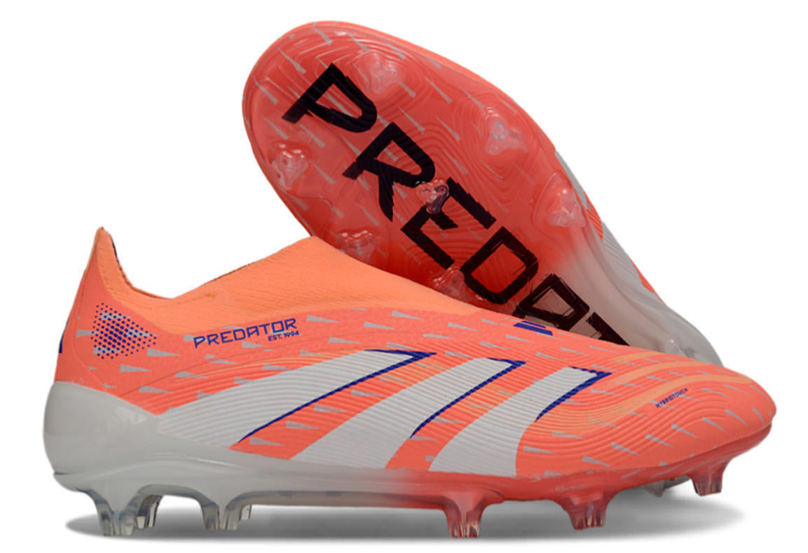 Guayos Predator Naranja Azul Laceless