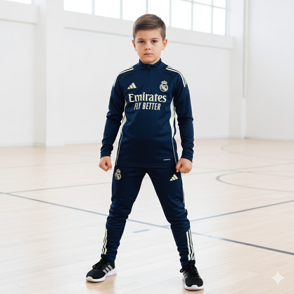 Entrenamiento Niño Real Madrid Azul Verde