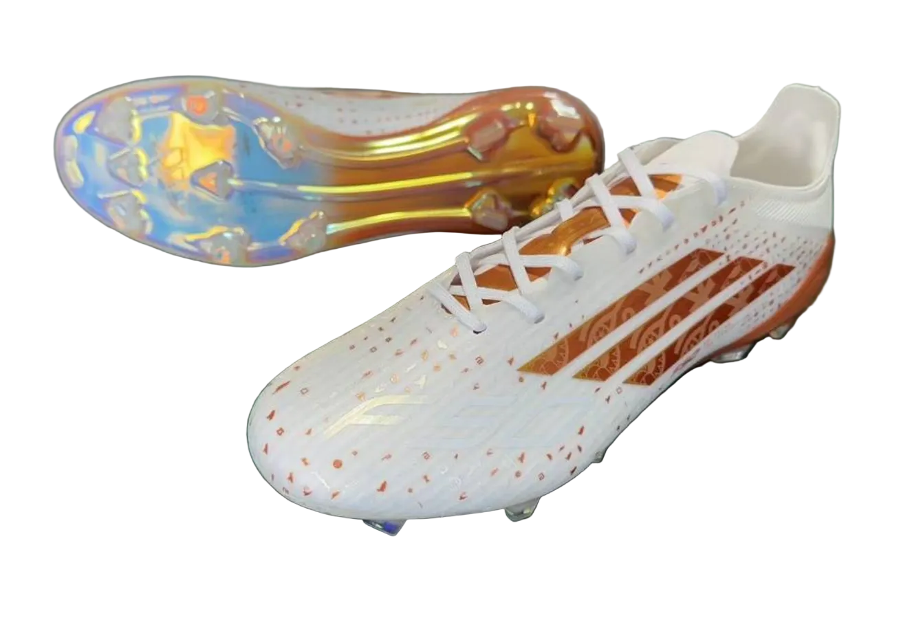 Guayos F50 Blanco Dorado Cordones Niño