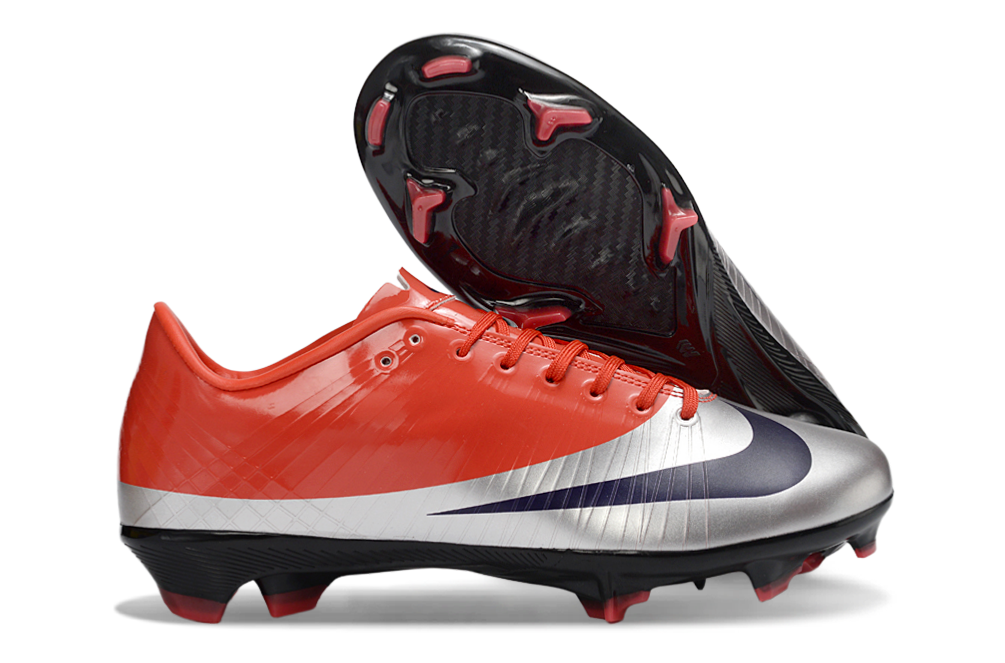 Guayos Mercurial Rojo Gris Retro
