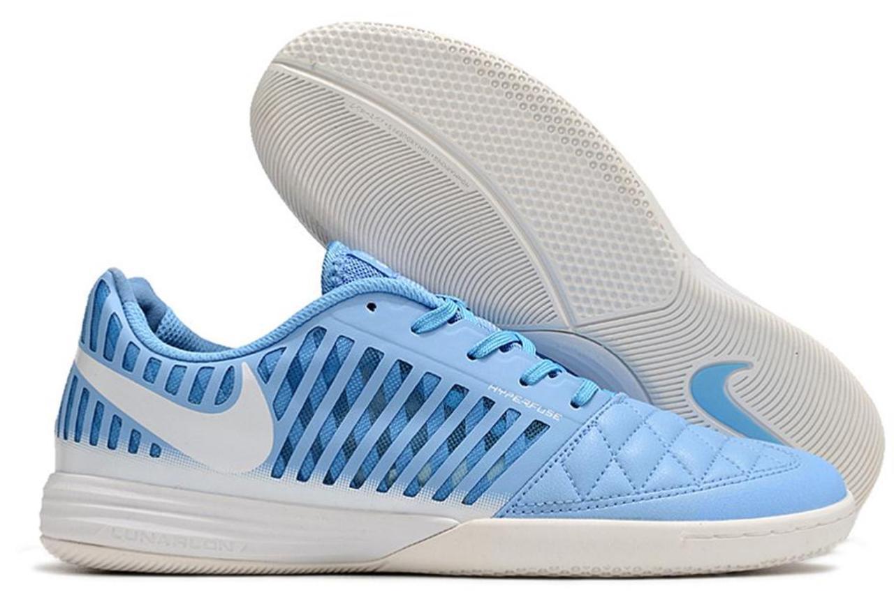 Futsal Lunar Gato II Azul Claro Suela Blanca