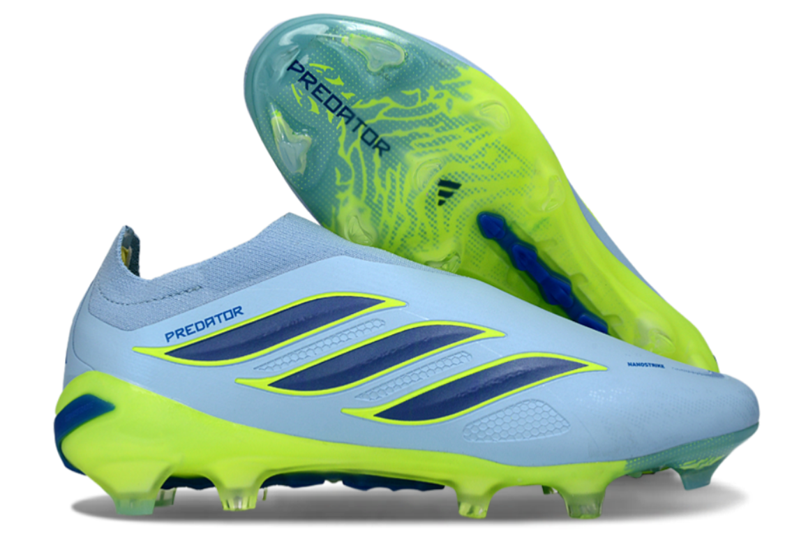 Guayos Predator Powerspine Gris Azul Laceless Niño