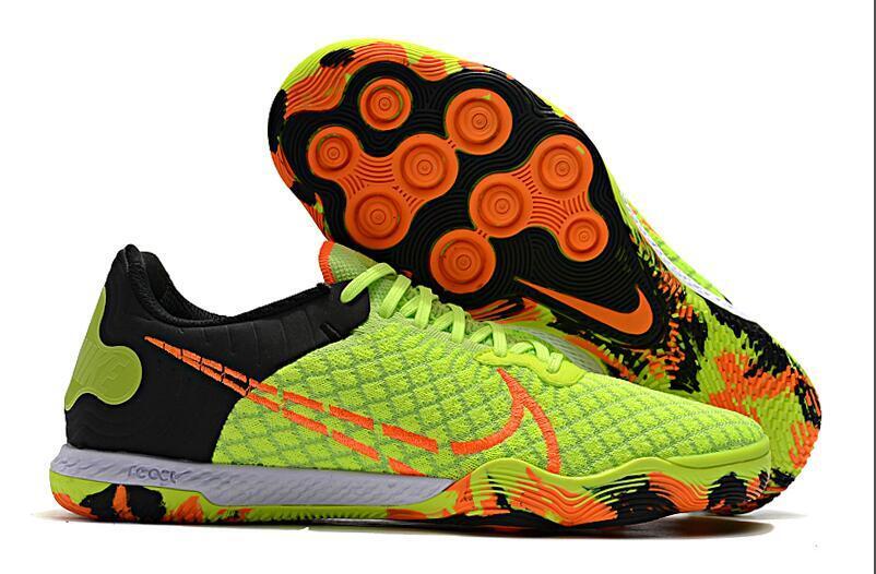 Futsal Gato React Verde Naranja