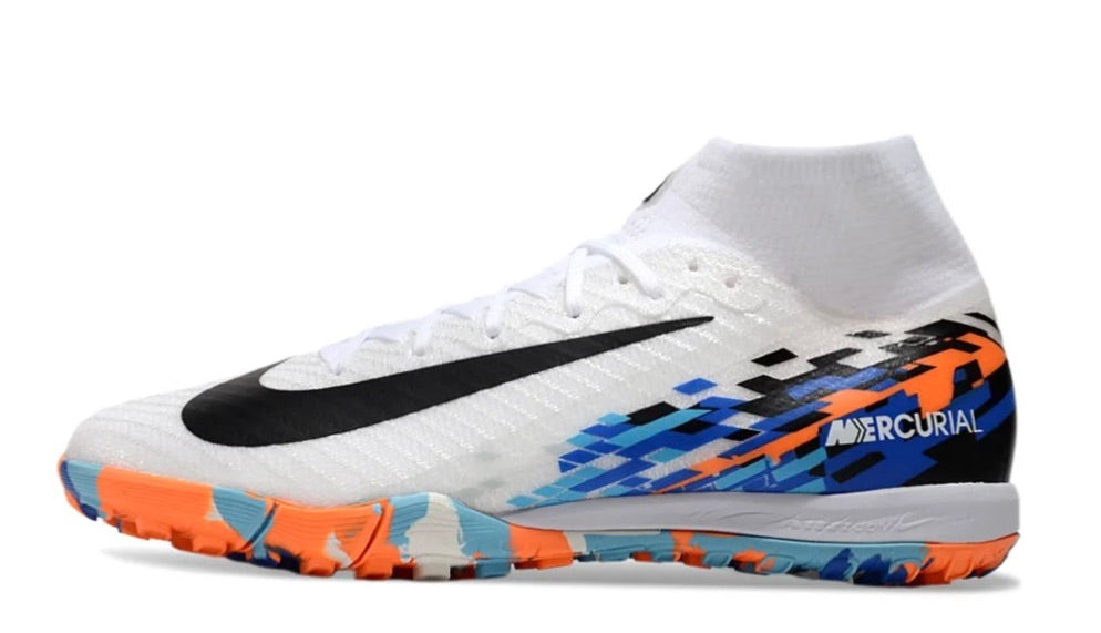 Torretin Mercurial Superfly 11 Blanco multicolor Naranja Niño
