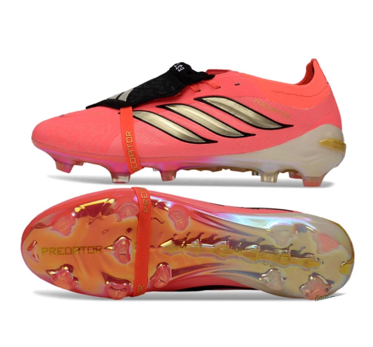 Guayos Predator Powerspine Rojo Dorado Mundial Lengüeta