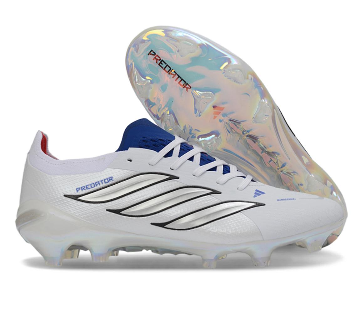 Guayos Predator Powerspine Blanco Azul Cordones