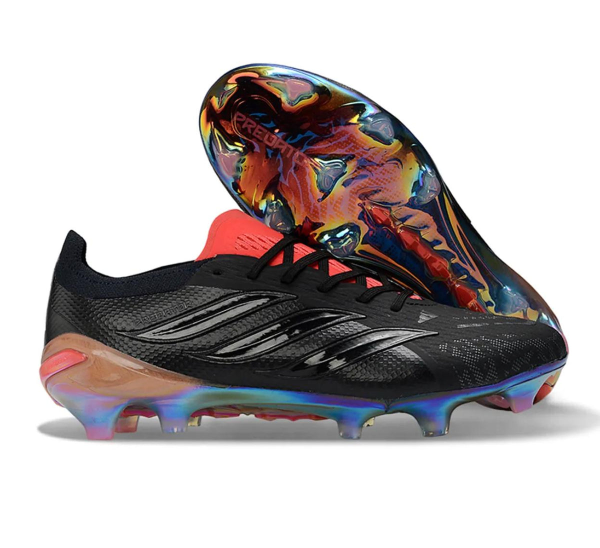Guayos Predator Lengüeta Negro Rojo Niño