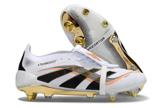 Guayos Predator Blanco Dorado Tache aluminio Lengüeta