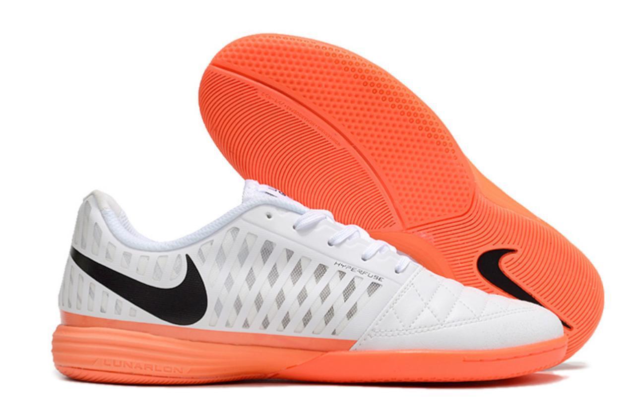 Futsal Lunar Gato II Blanco Suela Naranja