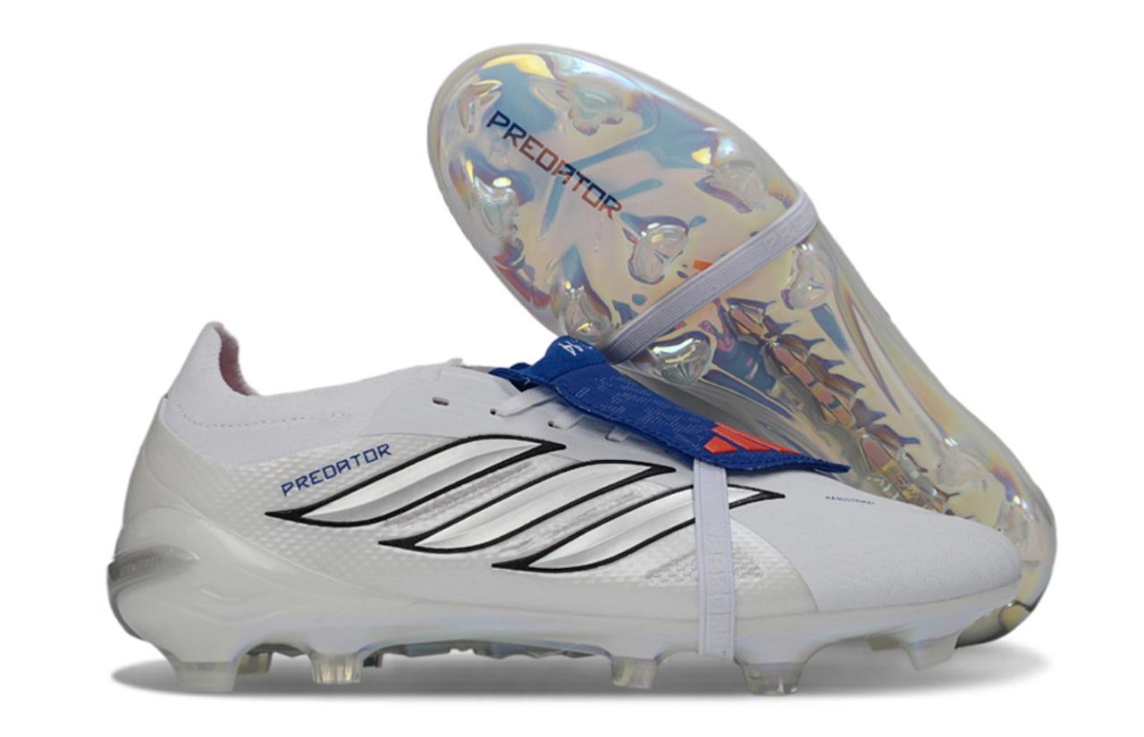 Guayos Predator Powerspine Blanco Azul Lengüeta