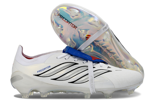 Guayos Predator Powerspine Blanco Azul Lengüeta