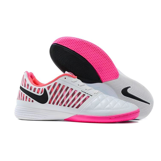 Futsal Jr Lunar Gato II Blanco Fucsia Negro