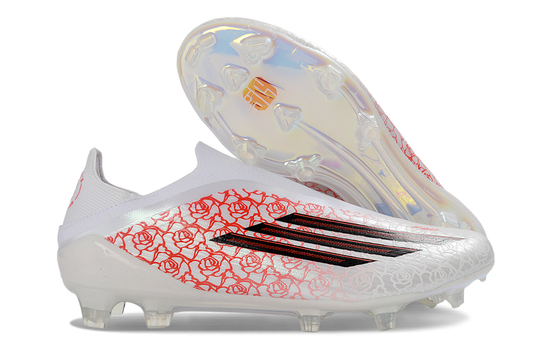 Guayos F50 Yamal Blanco Rosas Laceless