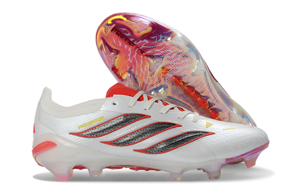 Guayos Predator Powerspine Blanco Rojo Cordones