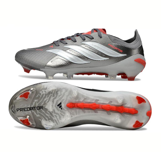 Guayos Predator Powerspine Plateado Rojo Cordones