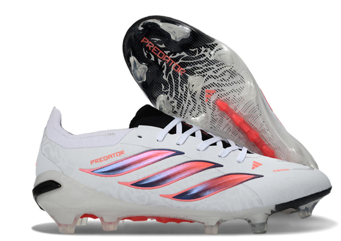 Guayos Predator Powerspine Blanco Negro Rojo Cordones