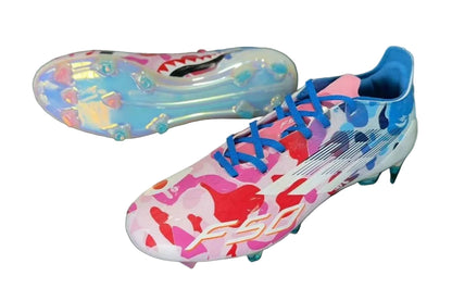 Guayos F50 X Bappe Azul Rosa Cordones Niño